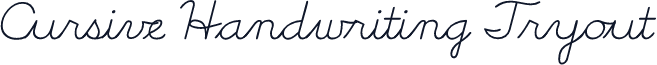 Cursive Handwriting Tryout
