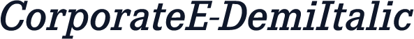 CorporateE-DemiItalic