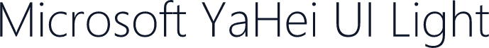 Microsoft YaHei UI Light