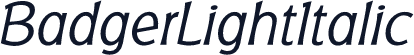 BadgerLightItalic