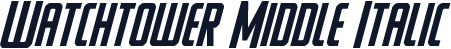 Watchtower Middle Italic