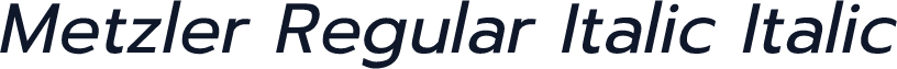 Metzler Regular Italic Italic