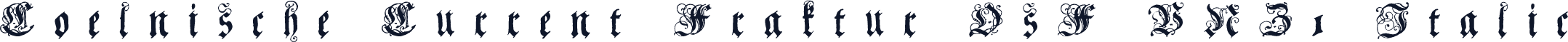 Coelnische Current Fraktur OsF UNZ1 Italic