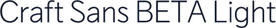 Craft Sans BETA Light