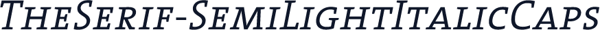 TheSerif-SemiLightItalicCaps