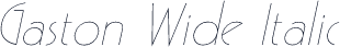 Gaston Wide Italic