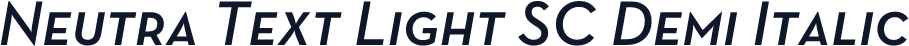 Neutra Text Light SC Demi Italic