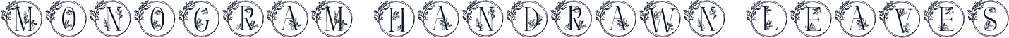 Monogram Handrawn Leaves