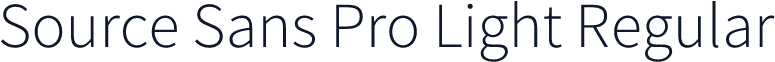 Source Sans Pro Light Regular