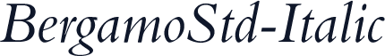 BergamoStd-Italic