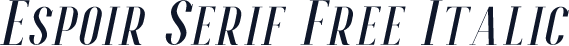 Espoir Serif Free Italic
