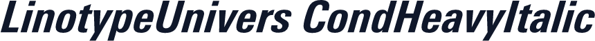 LinotypeUnivers CondHeavyItalic
