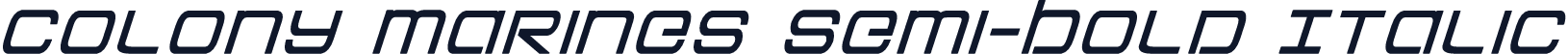 Colony Marines Semi-Bold Italic