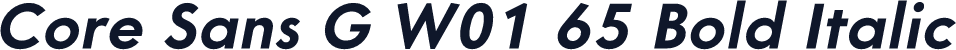 Core Sans G W01 65 Bold Italic