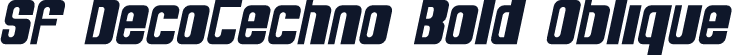 SF DecoTechno Bold Oblique