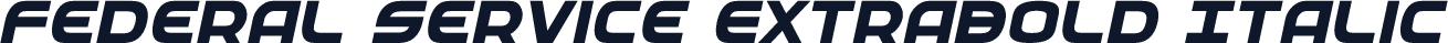 Federal Service ExtraBold Italic
