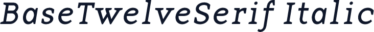 BaseTwelveSerif Italic