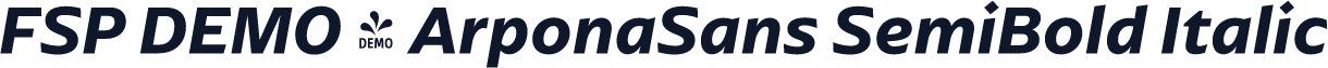 FSP DEMO - ArponaSans SemiBold Italic