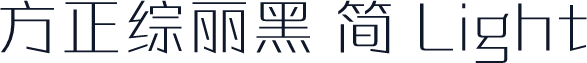 方正综丽黑 简 Light
