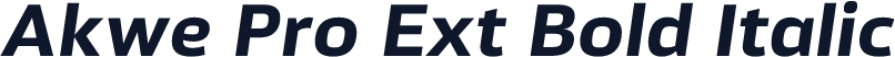 Akwe Pro Ext Bold Italic
