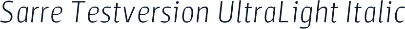 Sarre Testversion UltraLight Italic