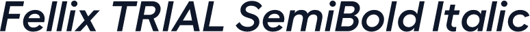 Fellix TRIAL SemiBold Italic