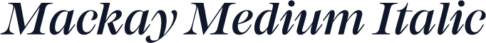 Mackay Medium Italic