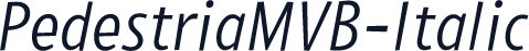 PedestriaMVB-Italic