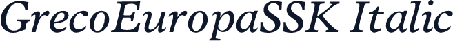 GrecoEuropaSSK Italic
