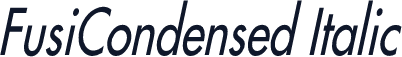FusiCondensed Italic