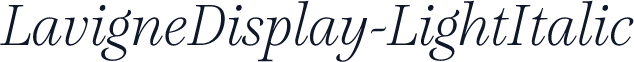 LavigneDisplay-LightItalic
