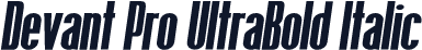 Devant Pro UltraBold Italic