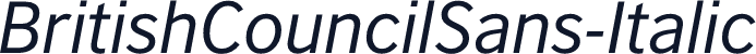 BritishCouncilSans-Italic