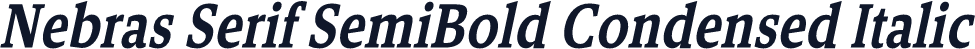 Nebras Serif SemiBold Condensed Italic