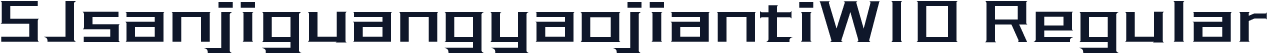 SJsanjiguangyaojiantiW10 Regular