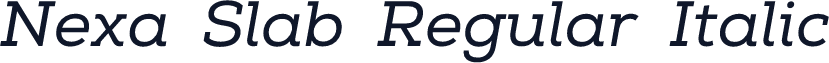 Nexa Slab Regular Italic