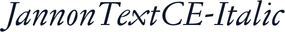 JannonTextCE-Italic