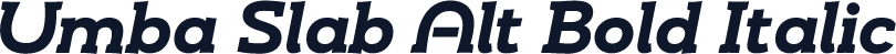 Umba Slab Alt Bold Italic
