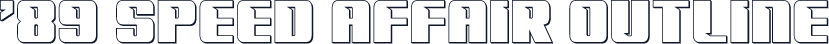 '89 Speed Affair Outline