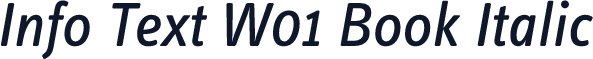 Info Text W01 Book Italic