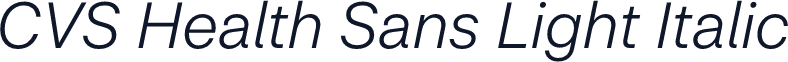 CVS Health Sans Light Italic