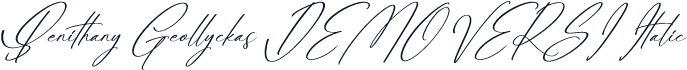 Benithany Geollyckas DEMO VERSI Italic