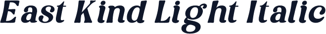 East Kind Light Italic