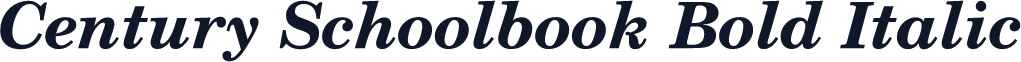 Century Schoolbook Bold Italic