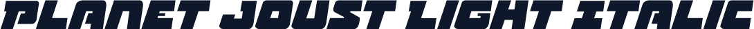 Planet Joust Light Italic