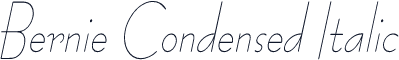 Bernie Condensed Italic