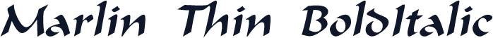 Marlin Thin BoldItalic