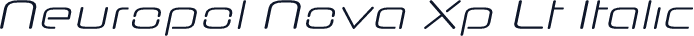Neuropol Nova Xp Lt Italic