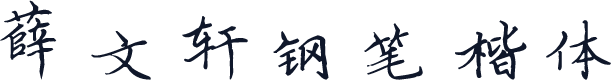 薛文轩钢笔楷体