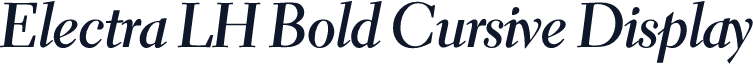 Electra LH Bold Cursive Display